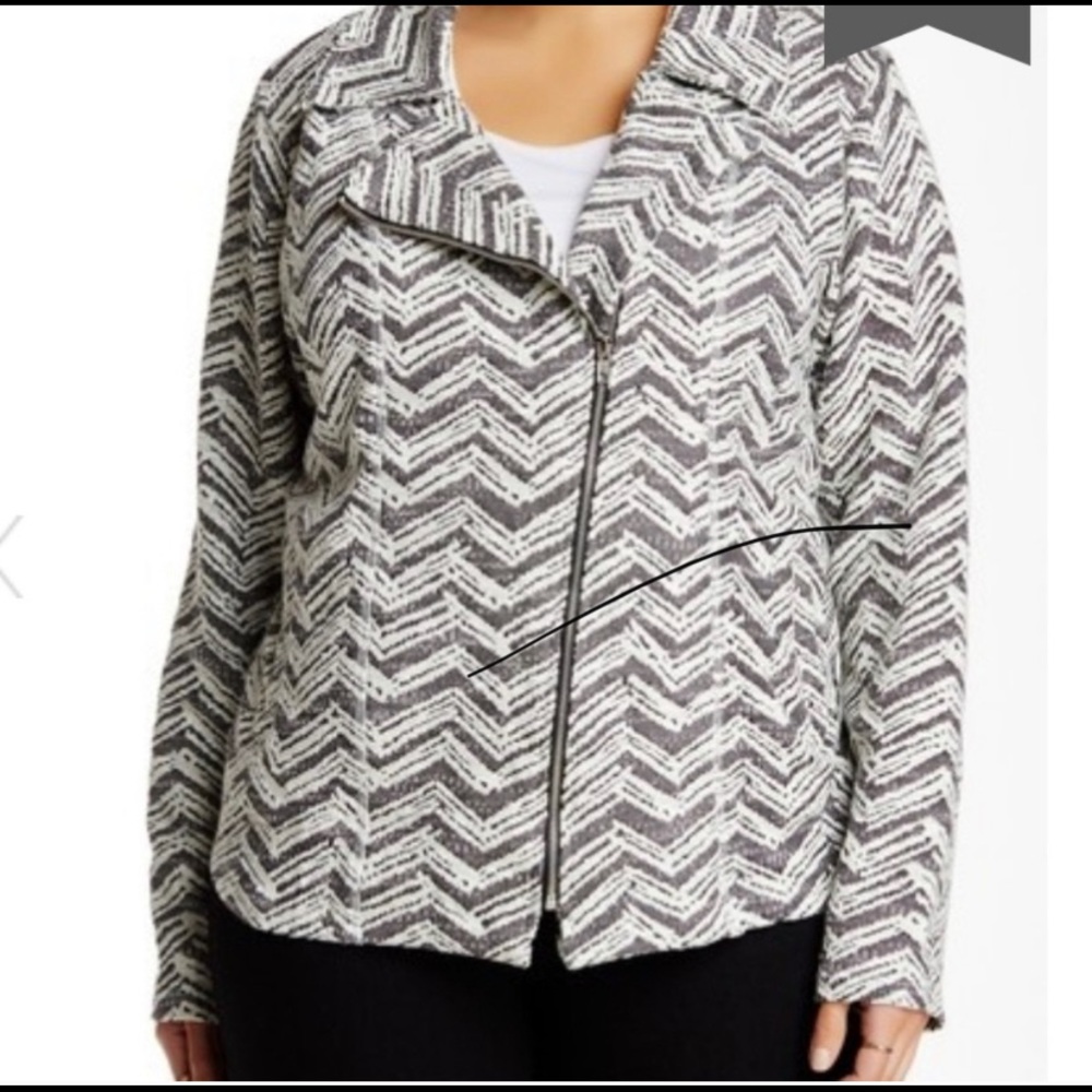 Bobeau plus size asymmetrical jacket